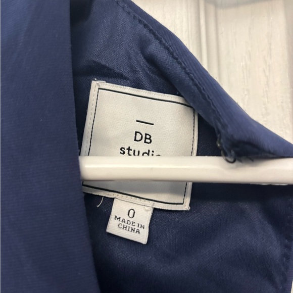 David's Bridal Blue Asymmetrical Ruched Gown - Picture 6 of 8